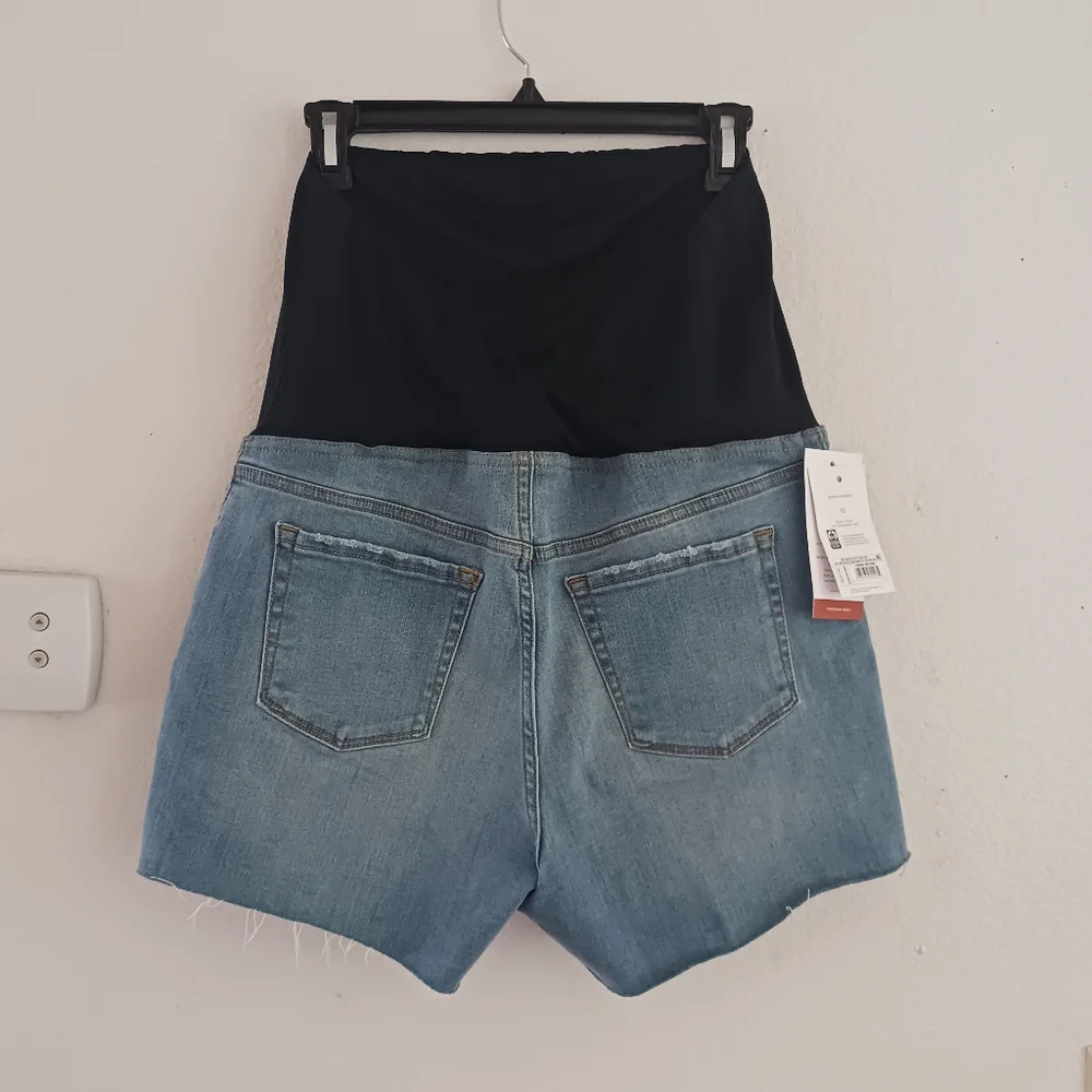 Isabel Maternity Over The Belly‎ Denim Shorts